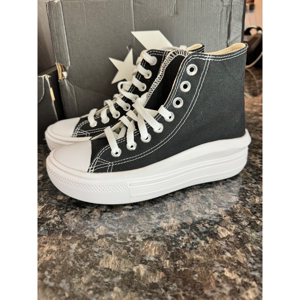 Converse Chuck Taylor All Star Move Hi Platform Sneakers Black‎ White 568497C 5